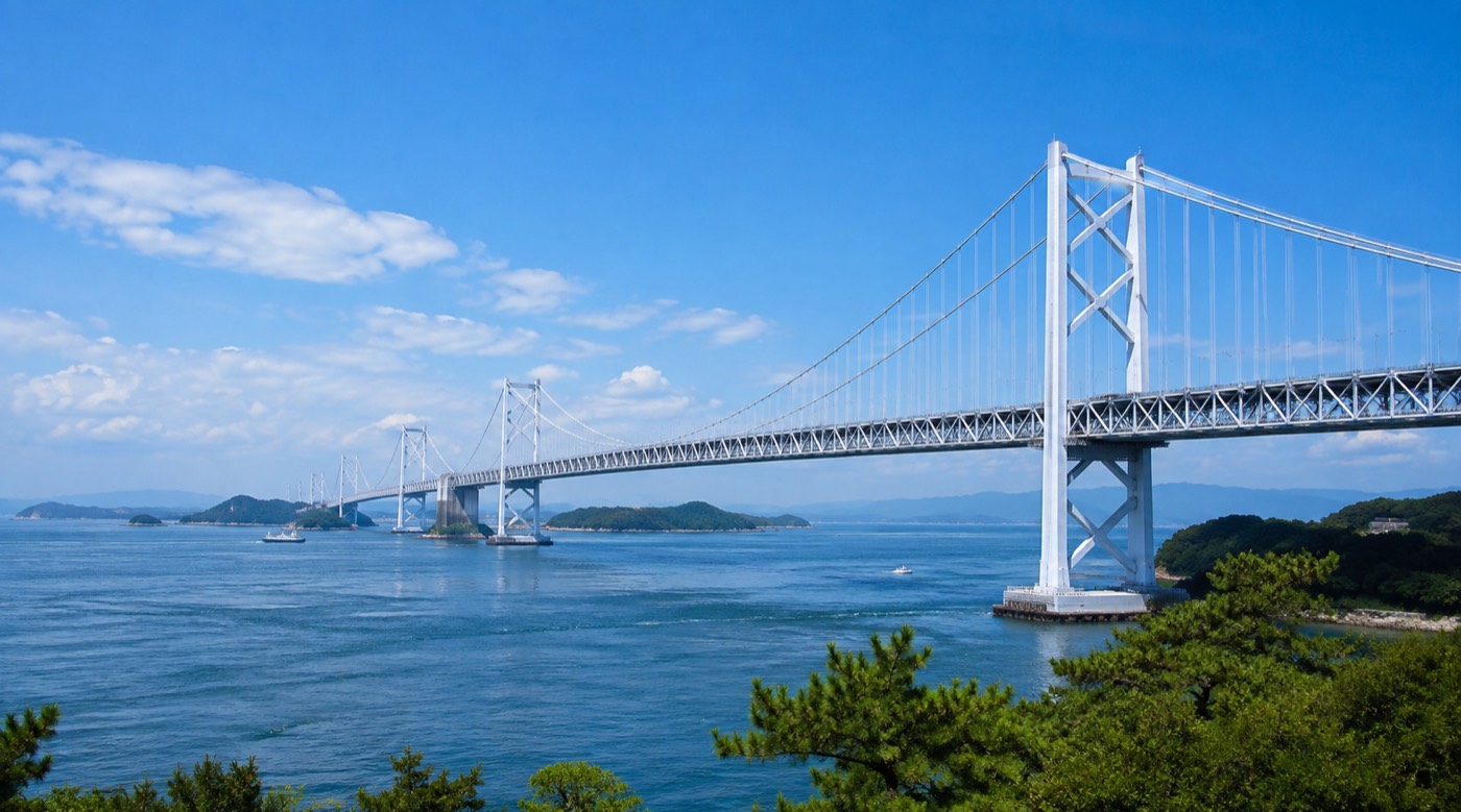 瀬戸内海と瀬戸大橋